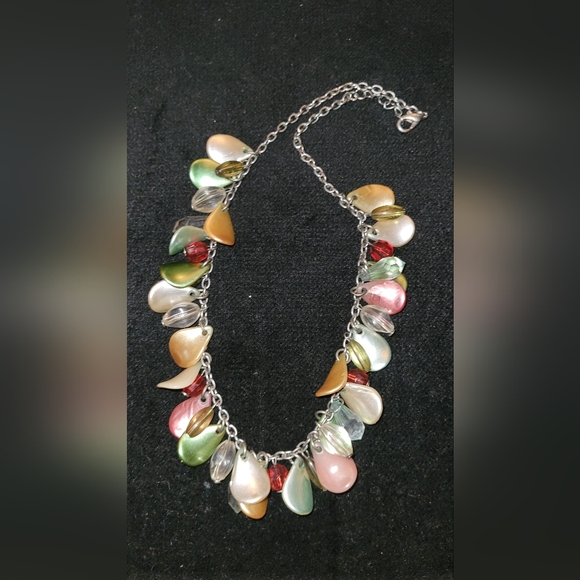 Multicolored Plastic Shell Necklace - Picture 1 of 1